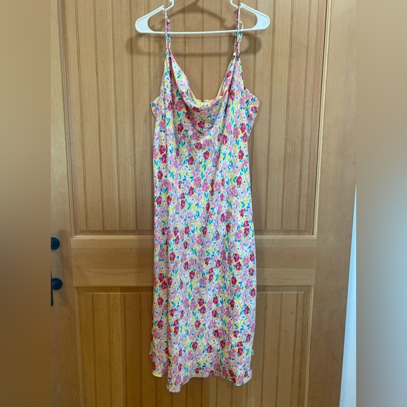 BCBG Yellow and Pink Floral Dress - Picture 2 of 5